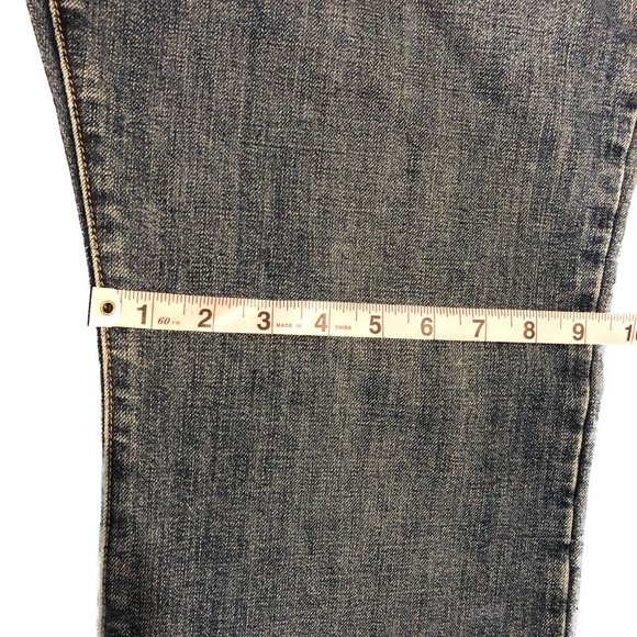 Zena Jeans Med Wash Embellished Brown Embroidery Rhinestones Womens Sz 14P - Picture 12 of 14